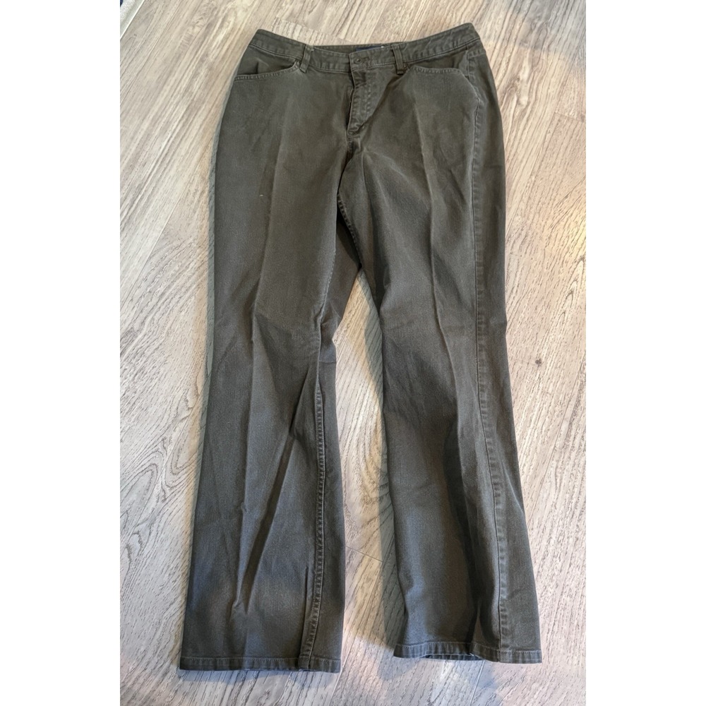 Women's Size‎ 12 Olive Green Bootcut Fit Jeans Denim Jeans BY Liz Claiborne